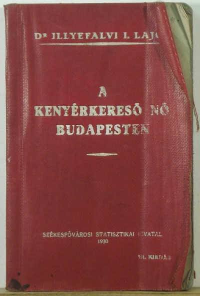 Libri Antikvár Könyv A kenyérkereső nő Budapesten Dr Illyefalvi