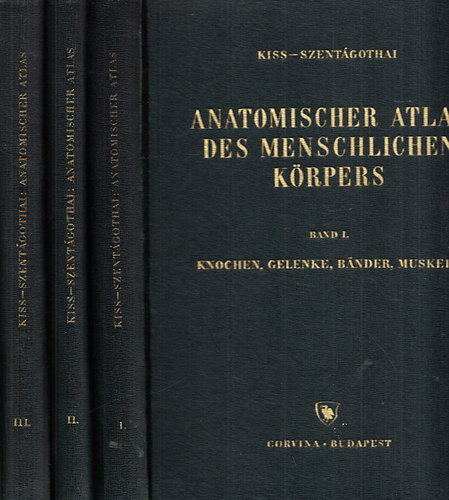 Libri Antikvár Könyv Anatomischer Atlas des menschlichen Körpers I III