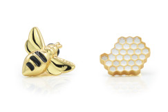 Méhecske méhsejttel, arany - Kitűző