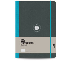 Flexbook Flex Global vonalas jegyzetf�zet � t�rkiz, 17 � 24 cm, bels� zsebbel �s gumip�nttal