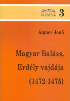 Aigner Jen - Magyar Balzs, Erdly vajdja (1472-1475)