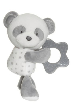 Panda, szürke fogzási játék csörgővel (Panda! Panda! - Fresh Kid 3167)