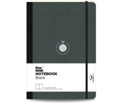 Flexbook Flex Global sima lap� jegyzetf�zet � fekete, 17 � 24 cm, gumip�nttal