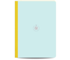 Flexbook Smartbook vonalas jegyzetfüzet világoskék-zöld, 21 × 29 cm, vászongerincű kivitelben