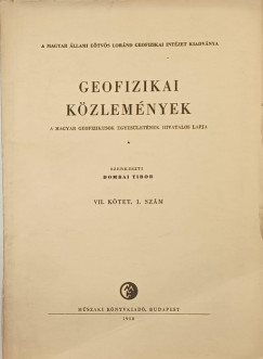 Geofizikai kzlemnyek VII. ktet 1. szm