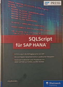 J�rg Brandeis - SQLScript f�r SAP HANA