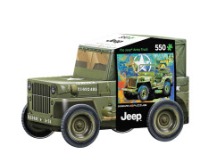 Katonai Jeep, 550 db-os puzzle gy�jthet� f�m dobozban (EUROGRAPHICS, 8551-5598)
