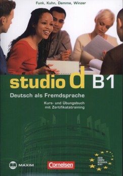 Silke Demme - Hermann Funk - Christina Kuhn - Britta Winzer - Studio D B1 Kurs- und bungsbuch mit Zertifikatstraining - CD mellklettel