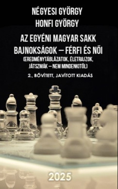 Honfi Gyrgy - Az egyni Magyar Sakk Bajnoksgok - frfi s ni - (Eredmnytblzatok, letrajzok, jtszmk - nem mindenkitl) 2., bvtett, javtott kiads