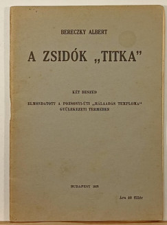 Bereczky Albert - A zsidk "titka"