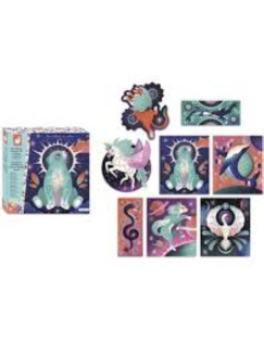 Kreat�v k�szlet - Pointillizmus 3D fest�szet kozmikus �llatokkal