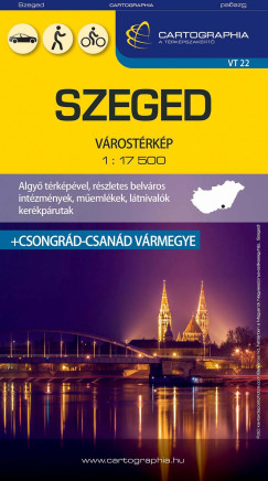 Szeged várostérkép 1:17500 + Csongrád-Csanád vármegye térkép