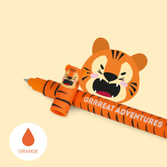 Tigris, rad�rozhat� zsel�s toll Narancss�rga tint�val (LEGAMI - STATIONERY - Grrrreat Adventures, 0.7 mm)