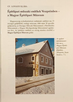 Gy. Lovassy Klra - ptipari mszaki emlkek Veszprmben