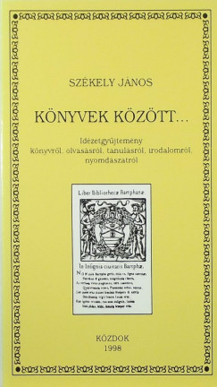 Szkely Jnos - Knyvek kztt...