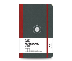 Flexbook Flex Global sima lapú jegyzetfüzet piros, 13 × 21 cm, gumipánttal