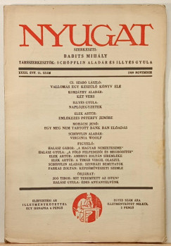 Babits Mihly   (Szerk.) - Nyugat XXXII. vf. 11. szm