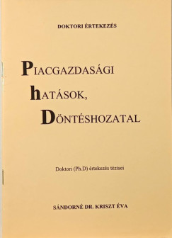 Sndorn Kriszt va - Piacgazdasgi hatsok, dntshozatal