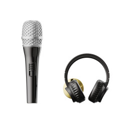 Mikrofon fejhallgat�val, fekete/ez�st - Kit�z�