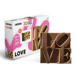 LOVE felirat� 3D festhet� fapuzzle (Cartonic)
