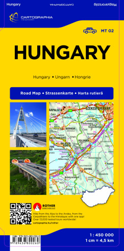 Magyarorsz�g Extra (kem�nybor�t�s) aut�t�rk�p 1:450 000