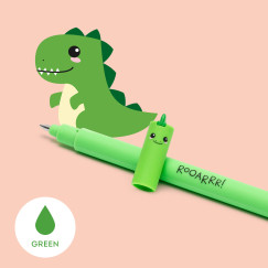 Dino, radírozható zselés toll zöld tintával (LEGAMI - STATIONERY - Rooarrr 0.7 mm)