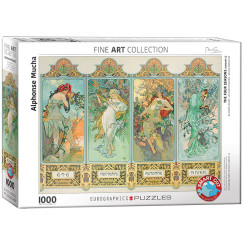 Alphonse Mucha - A négy évszak (3. változat), 1000 db-os puzzle (EUROGRAPHICS, 6000-0824)