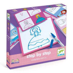 Hercegnők és barátai, rajzolást fejlesztő játék (DJECO, Step by Step)