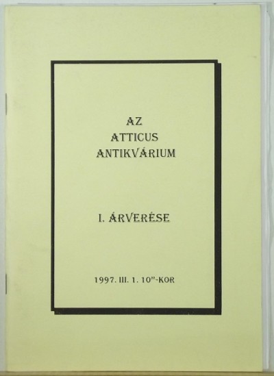 - Az Atticus Antikvárium I. árverése
