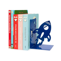 Űrséta, Könyvtámasz kék fém