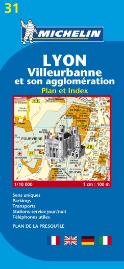 Lyon Villeurbanne et Son Agglomration 1:10 000