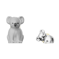 Koala mama kicsiny�vel, feh�r/ez�st - Kit�z�