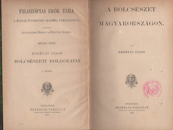 Erd�lyi J�nos - A b�lcs�szet Magyarorsz�gon