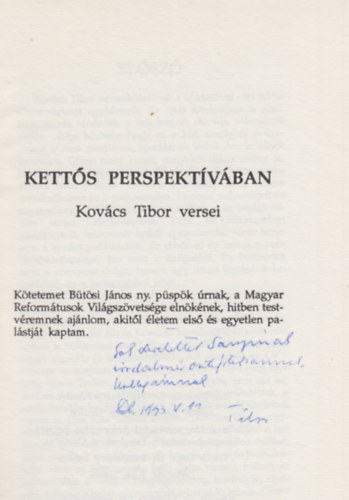 Kov�cs Tibor - Kett�s perspekt�v�ban