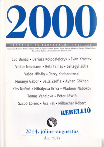 2000 Irodalmi s Trsadalmi Havi Lap - 2014. jlius-augusztus