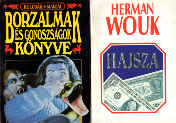 2 db Krimi ( együtt ) 1. Hajsza I. kötet , 2. Borzalmak és gonoszságok könyve