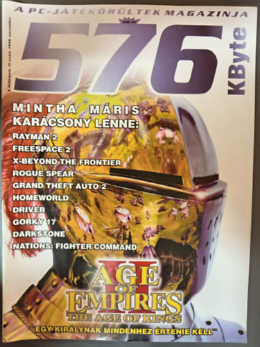 576 Kbyte X. évfolyam 11. szám 1999. november