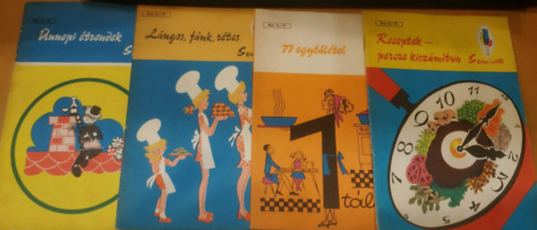 Pelle J�zsefn�, Mur�nyi P�ter, Rudnay J�nos - 4 db Sz�ne-java: Receptek - percre kisz�m�tva + 77 egyt�l�tel + L�ngos, f�nk, r�tes + �nnepi �trendek