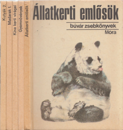 5 db Búvár zsebkönyv: Állatkerti emlősök + Kutyák 2. + Madarak 1. + Kína kerti virágai + Gyomnövények
