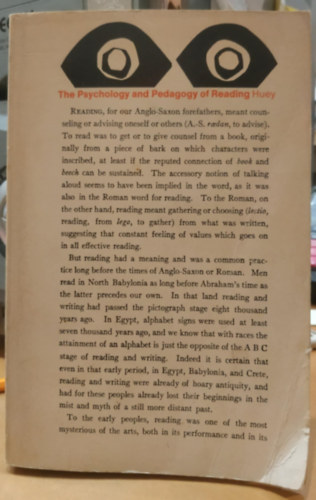 Edmund Burke Huey - The Psychology and Pedagogy of Reading (Az olvass pszicholgija s pedaggija)(MIT86 Psychology)