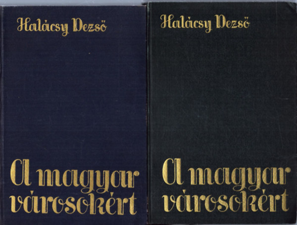 Halácsy Dezső - 2 db Halácsy Dezső: A Magyar városokért kötet