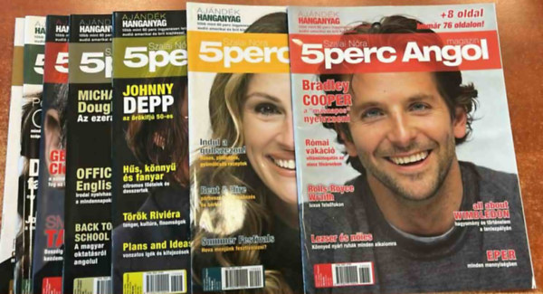 5 perc Angol Magazin - 2013: 05, 06, 07, 09, 10, 11, 12 (7 db)