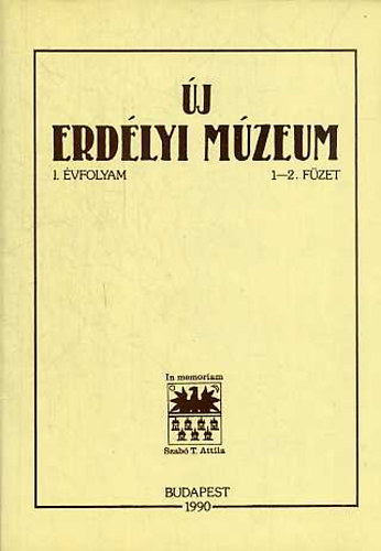 Budapest - �j erd�lyi m�zeum I. �vf. 1-2. f�zet