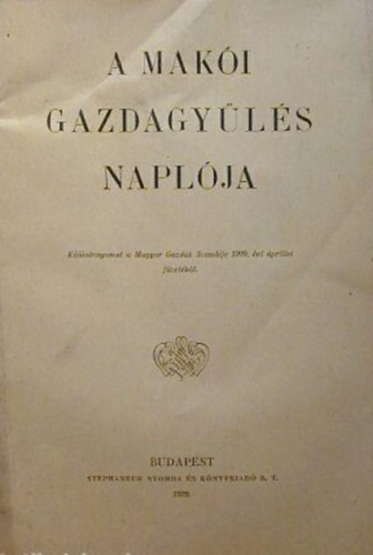 A maki gazdagyls naplja