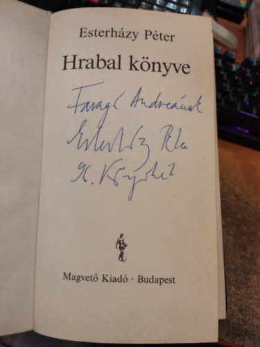 Esterh�zy P�ter - Hrabal k�nyve