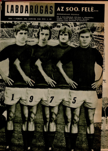 Hoffer Jzsef   (szerk) - Labdargs 1975. ( XXI. vfolyam 1-12. sz. teljes )