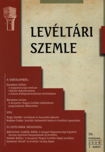 Dominkovits Pter - Levltri szemle 2009/1-2.