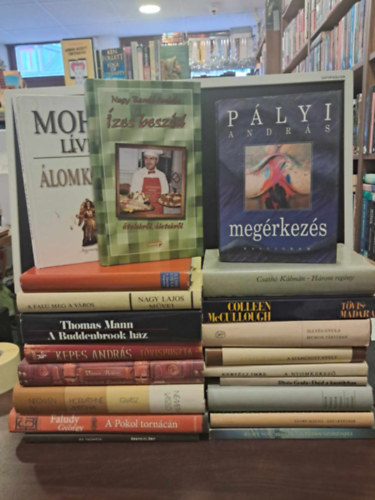 Csath Klmn, Colleen  McCullough, Illys Gyula, Kertsz Imre, rkny Istvn, Kurt Vonnegut, Mohs Lvia, Nagy Band Andrs, Nagy Lajos, Thomas Mann, Kepes Andrs, Vmos Plyi Andrs - 20 db-os KNYVMENT AJNLAT: Megrkezs, Hrom regny, Tvismadarak, Hunok Prisban, A szmztt nyelv, A nyomkeres, Ebd a kastlyban,