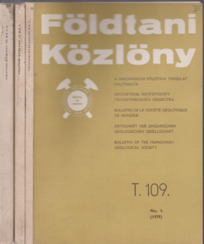 Földtani Közlöny 1979/1-4 (3 kötetben)