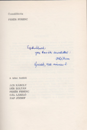 Feh�r Ferenc �ssze�ll. - Felh�j�t�k
